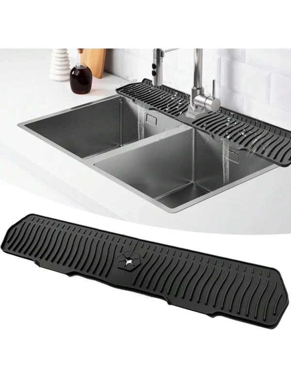 30-Inch Silicone Faucet Mat – Large Sink Splash Guard & Countertop Protector for Bathroom and Kitchen
