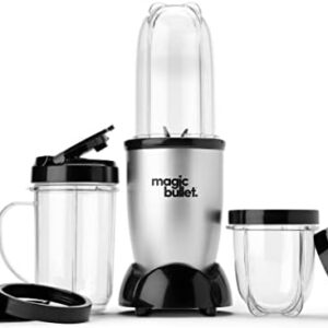 Magic Bullet Blender 11-Piece Set – Compact Silver Blender for Home & Kitchen