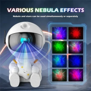 Astronaut Galaxy Star Projector – LED Nebula Night Light for Kids’ Bedroom & Home Decor