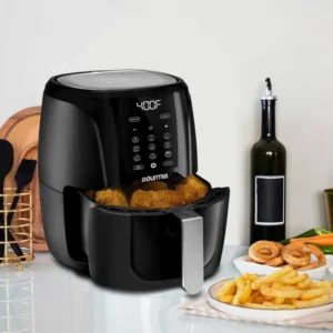 5 Qt Digital Air Fryer with 9 One-Touch Presets – Black, 12.5" Height