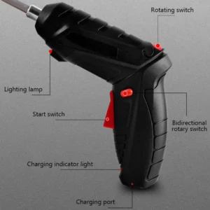 Compact 3.6V Cordless Electric Drill & Screwdriver – 1800mAh Lithium Battery for Household Repairs