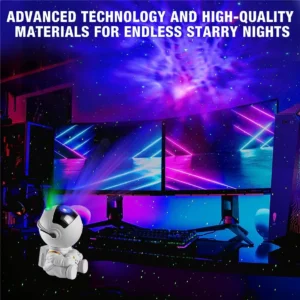 Astronaut Galaxy Star Projector – LED Nebula Night Light for Kids’ Bedroom & Home Decor