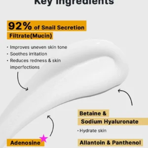 COSRX Snail Mucin 92% Moisturizer 3.52oz/ 100g, Daily Face Gel Cream for Dry, Sensitive Skin