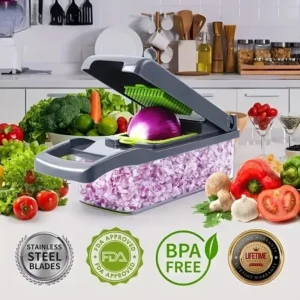 16-in-1 Multifunctional Vegetable Chopper & Slicer with Handle