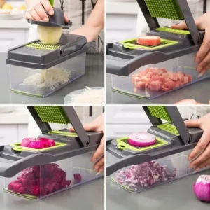 16-in-1 Multifunctional Vegetable Chopper & Slicer with Handle