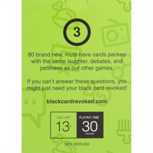 Black Card Revoked: Original Flavor 3rd Edition Party Game - 80 Cards of Hilarious Debates & Fun for Adults 14+