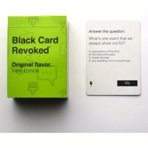 Black Card Revoked: Original Flavor 3rd Edition Party Game - 80 Cards of Hilarious Debates & Fun for Adults 14+