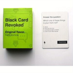 Black Card Revoked: Original Flavor 3rd Edition Party Game - 80 Cards of Hilarious Debates & Fun for Adults 14+