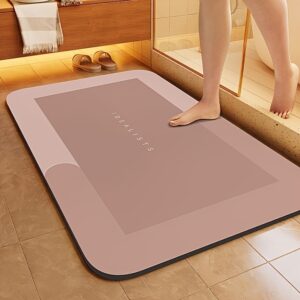 LuxSoft Diatomaceous Earth Bath Mat - Ultra-Absorbent, Non-Slip, Quick-Dry Comfort for Home & Bathroom