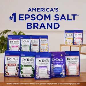 Dr Teal's Pure Epsom Salt Soak - Clarify & Smooth with Witch Hazel & Aloe Vera (3 lbs, Pack of 4)