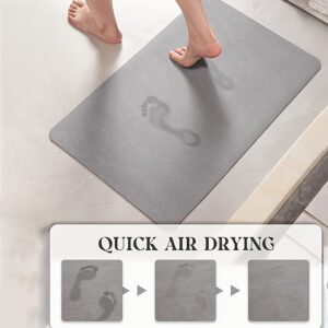 LuxSoft Diatomaceous Earth Bath Mat - Ultra-Absorbent, Non-Slip, Quick-Dry Comfort for Home & Bathroom