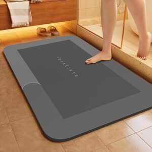 LuxSoft Diatomaceous Earth Bath Mat - Ultra-Absorbent, Non-Slip, Quick-Dry Comfort for Home & Bathroom