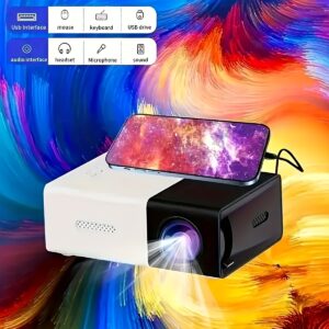 3000+ Lumens HD Mini Projector – Portable, 3D Supported, Home Theater & Outdoor Camping Essential