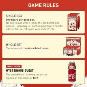 POP MART Labubu The Monsters COCA-COLA Series-Vinyl Face Blind Box, Blind Box Figures, Random Design Action Figures Collectible Toys Home Decorations, Holiday Birthday Gifts, Single Box : Toys & Games